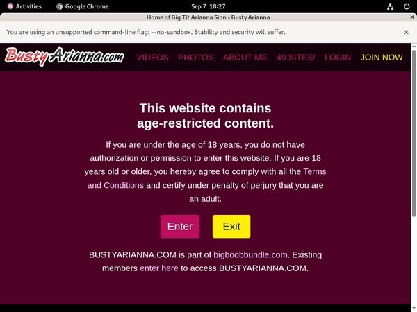Busty Arianna Member Sign Up