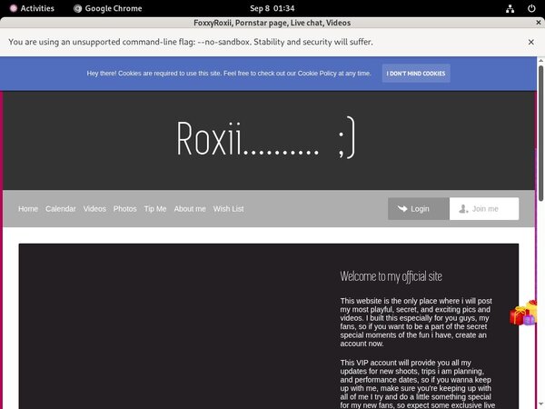 FoxxyRoxii Websites