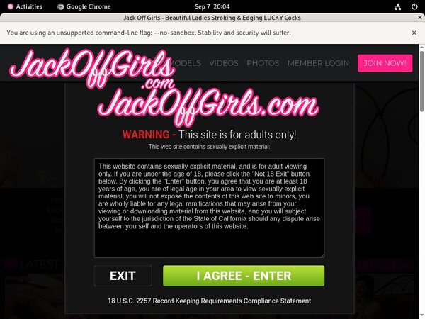 Free Jackoffgirls.com Username
