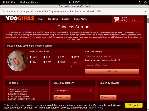 Free Princess Serena Accounts Free Princess Serena Accounts