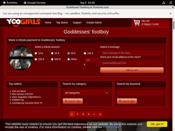 Goddesses Footboy Hub
