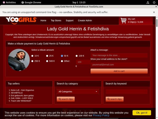 Lady Gold Fetishdiva Websites