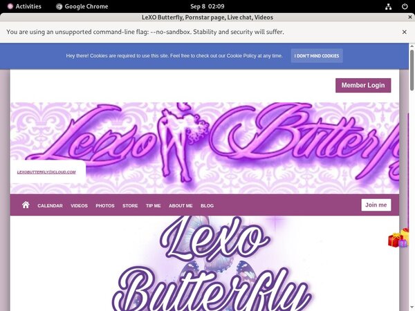 Lexobutterflyxxx.com Account Information
