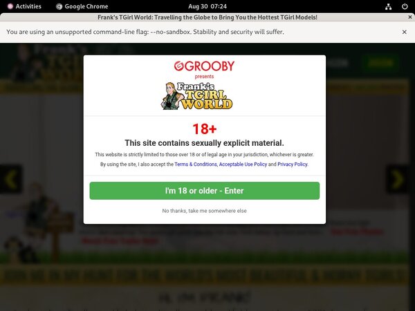 Login Franks T-Girl World