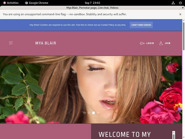 MyaBlair Website Password