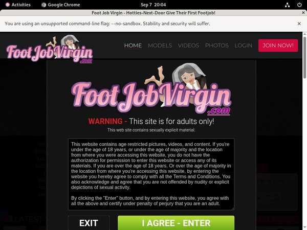 Sign Up Foot Job Virgin