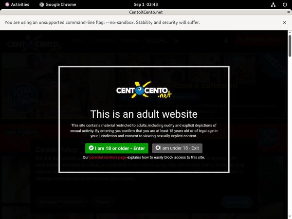 Trial Centoxcento.net Membership