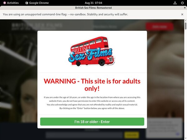 Working British Sex Films Account