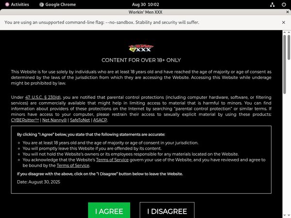 XXX Men Workin Sign Up