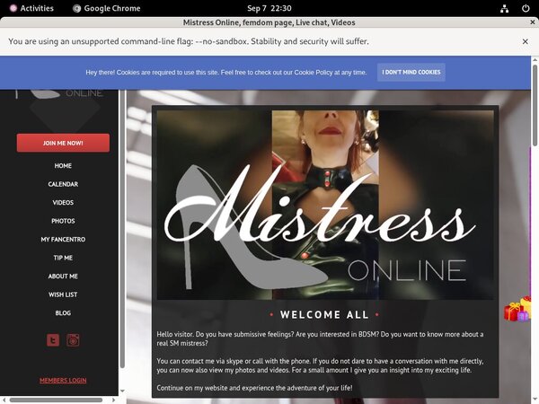 MistressOnline With European Credit Card